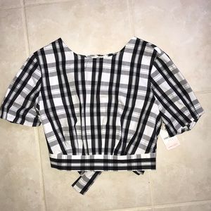 Cropped plaid forever 21 shirt